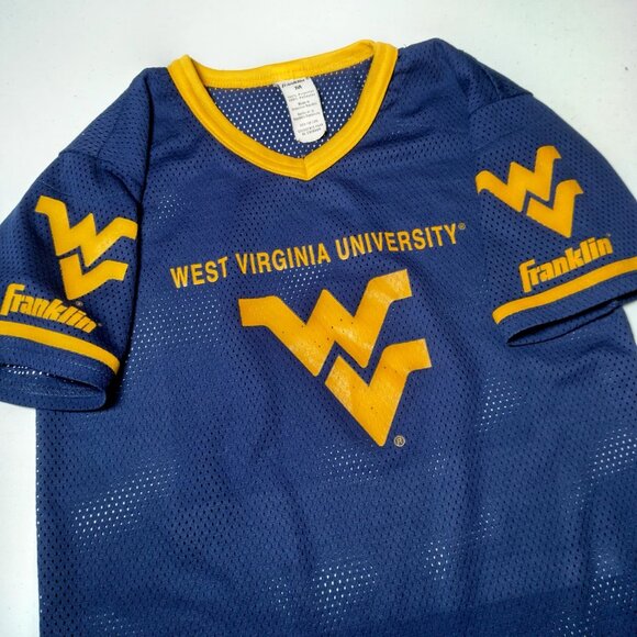 WVU Mountaineers Football Jersey Franklin Youth Size M West Virginia University - Picture 1 of 9